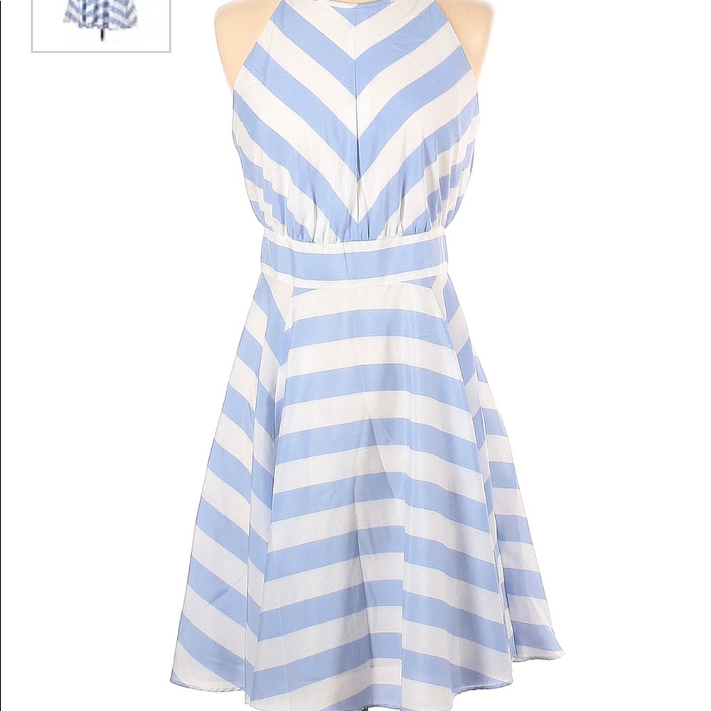 Mason Jules White & Blue Chevron Sundress